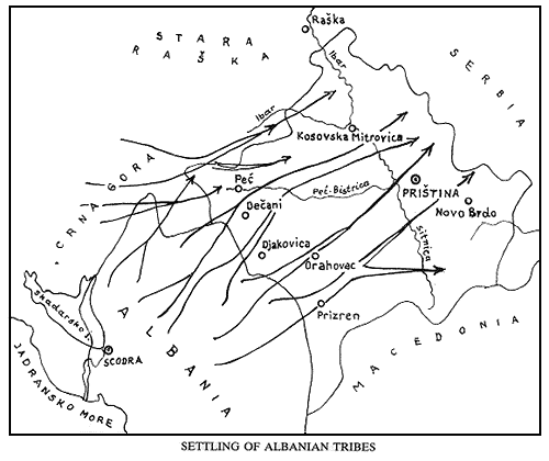 Settling of Albanian Tribes